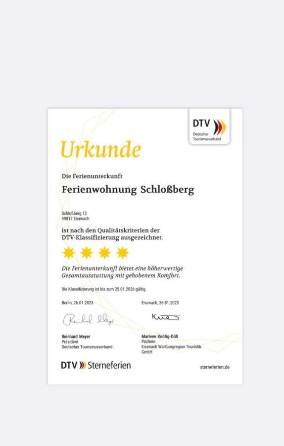 Ferienwohnung Schlossberg Wohnung 2 Eisenach Exterior foto